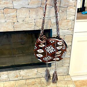 EUC Brazilian woven tote bag